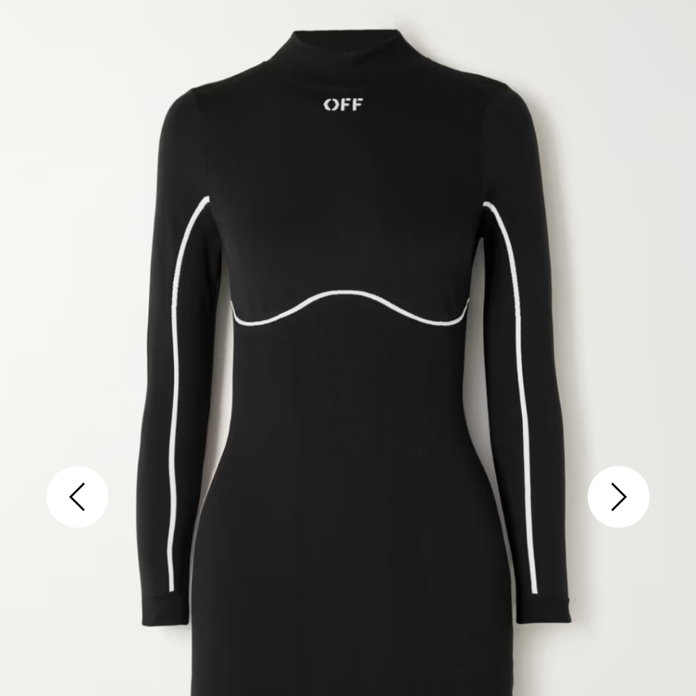 Off-White Stretch Jersey Dress